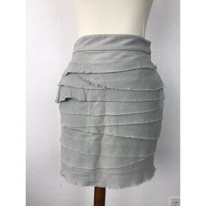 Adam by Adam Lippes Raw Trim Tiered Mini Skirt